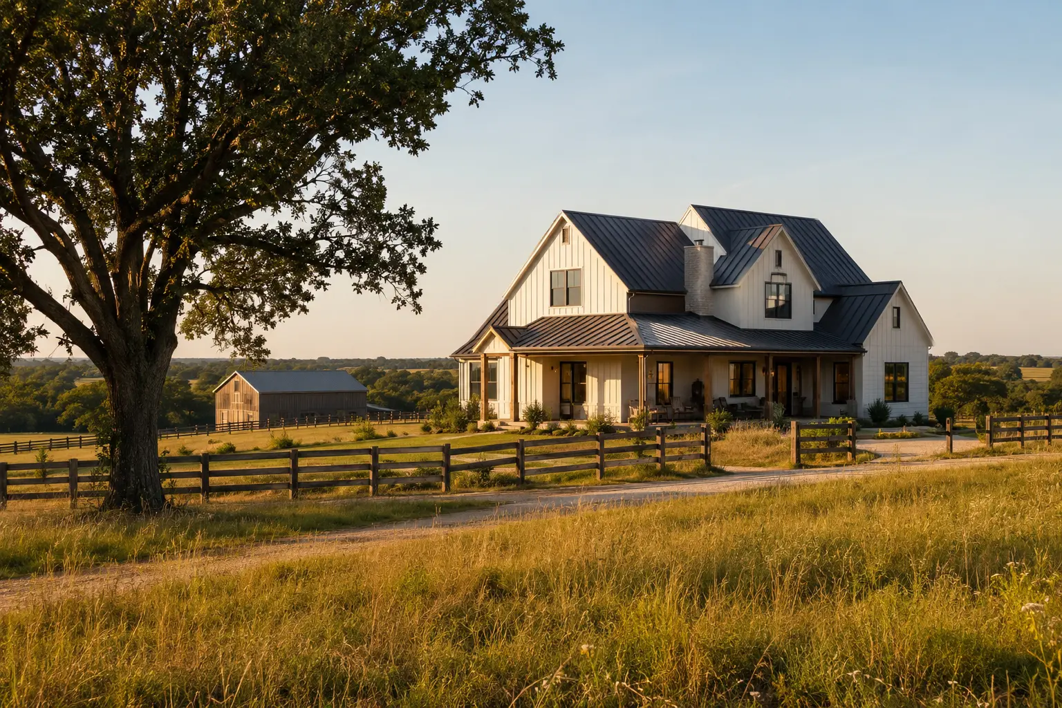 Celina-area acreage home with fenced pasture and a modest barn